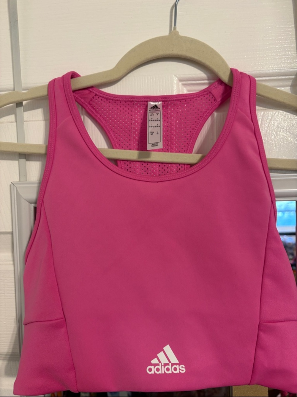 adidas Pink Racerback Crop Sports Tank size Small